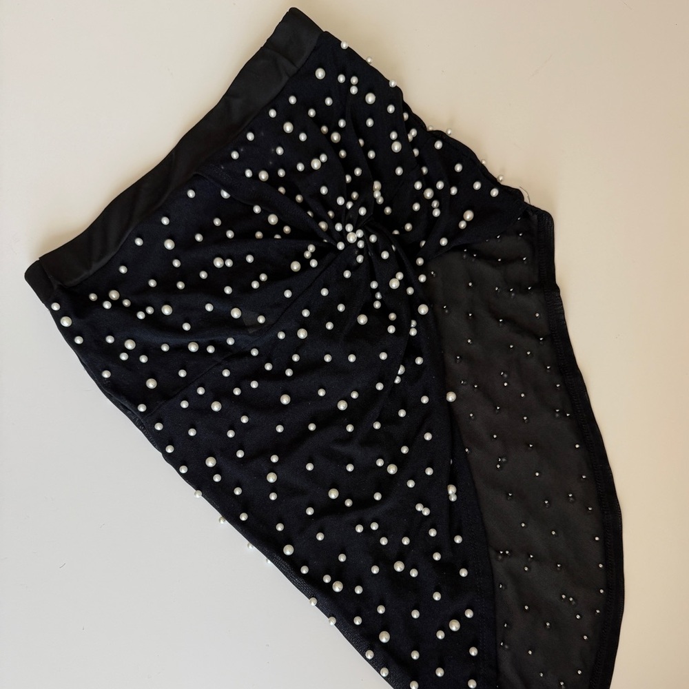12th Tribe Black and Silver Studded Skirt - Picture 3 of 11
